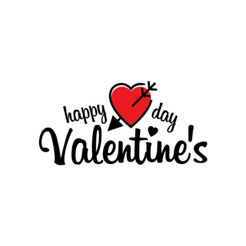 Happy Valentines Day Radiant Love Symphony Design. Vector art il