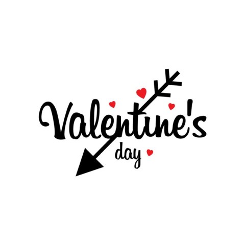 Happy Valentines Day Infinite Blooms Typography. Vector art illu