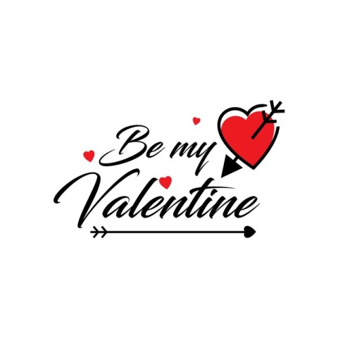 Be Mine Valentine Captivating Love Typography. Vector art illust