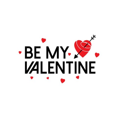 Be My Valentine. A Charming Declaration of Affection. Vector art