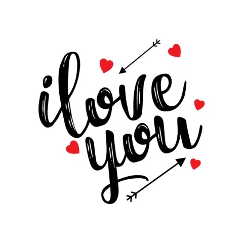 I Love You. A Classic Expression of Endearment. Vector art illus