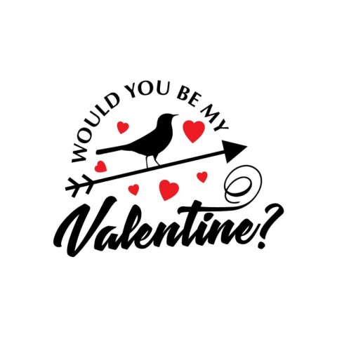 Would You Be My Valentines Birds. A Flight of Romantic Invitatio