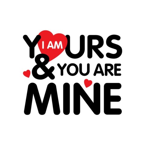 I Am Yours and You Are Mine. Mutual Commitment in Form. Vector a