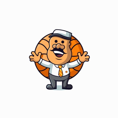 Sailor Cartoon Character Mascot Design Vector Illustration.