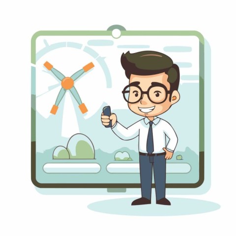 Businessman cartoon design. vector illustration eps 10. Office t