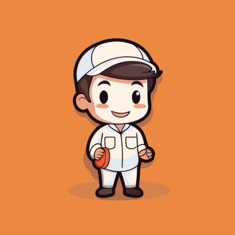 Cute Mechanic Cartoon Mascot Character Mascot Design