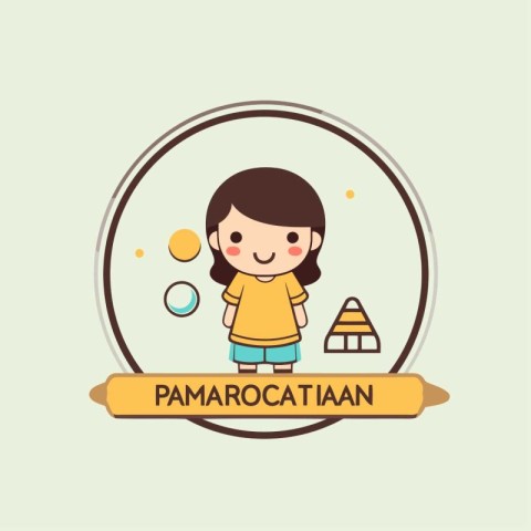 Prambanan festival logo design. Vector illustration in flat styl