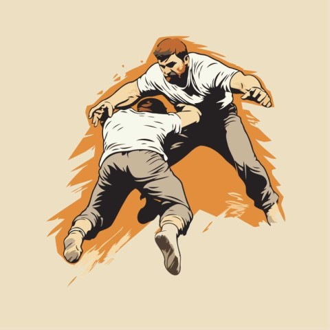 Kung fu vector illustration. Martial arts. Kung fu.