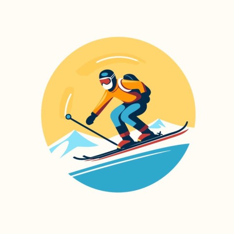 Snowboarder. skier. snowboarder vector illustration.