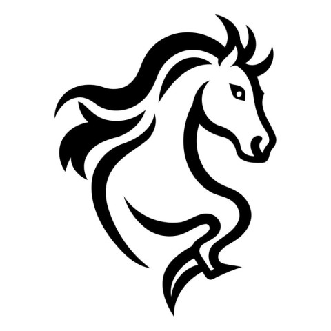 Horse head icon. Simple illustration of horse head vector icon f