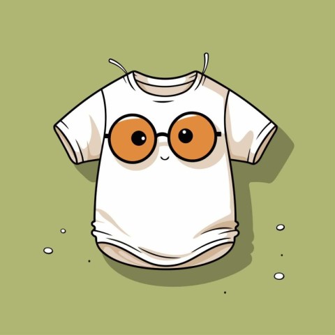 Cute Cartoon Baby Clothes. Vector Illustration. EPS10