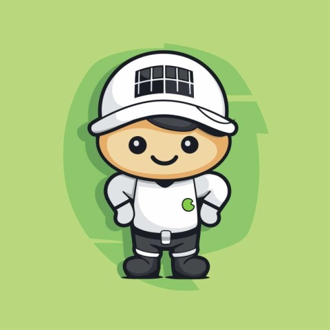 Cute chef cartoon character vector illustration. Cute chef chara