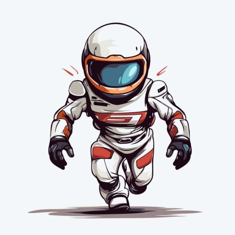 Astronaut in space suit. Vector illustration for your design.