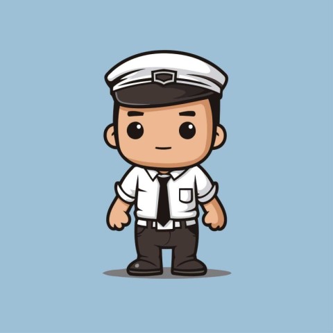 Sailor cartoon character design. vector illustration eps10 graph