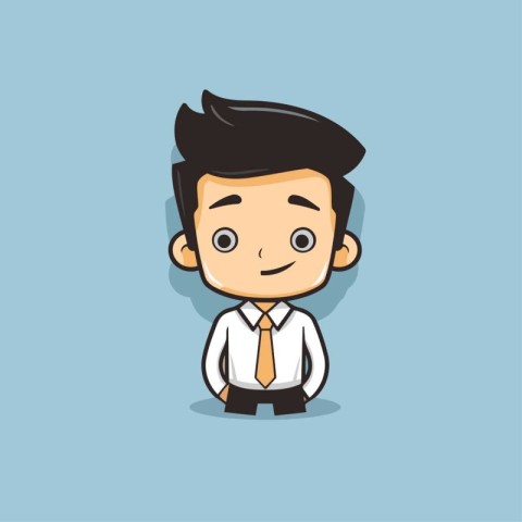 Businessman cartoon character. vector illustration. Flat design