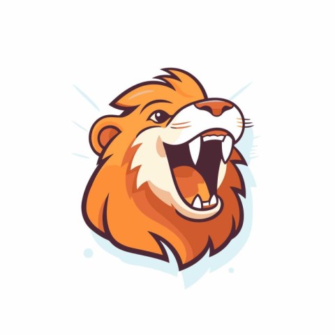 Lion head mascot. Vector illustration of lion head mascot for sp