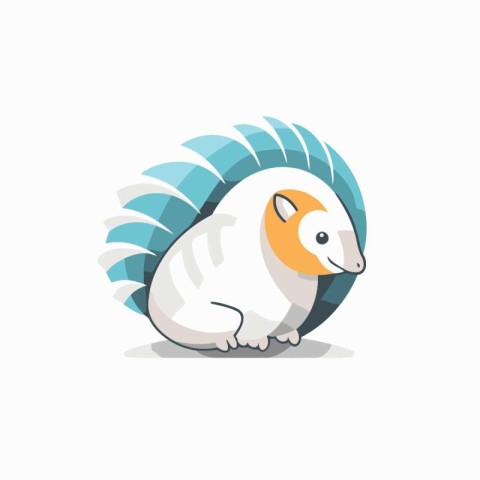 Cartoon hedgehog. Vector illustration isolated on a white backgr