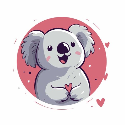 Cute cartoon koala. Vector illustration of a cute koala.