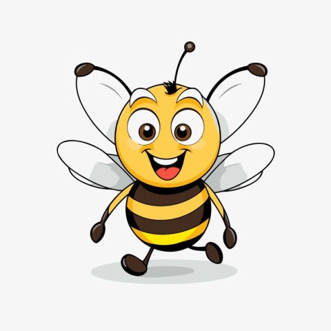 Bee cartoon design. vector illustration eps 10. Cute cartoon bee