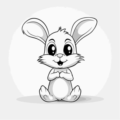 Cute rabbit cartoon icon. Animal zoo life nature and fauna theme