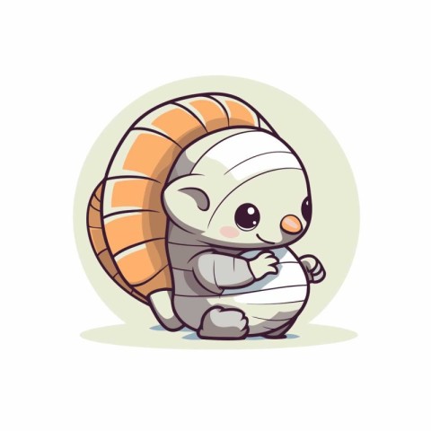 Cute little baby caterpillar. Vector illustration in cartoon sty