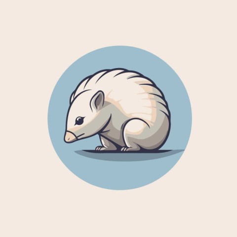 Hedgehog vector icon. Vector illustration of a hedgehog.