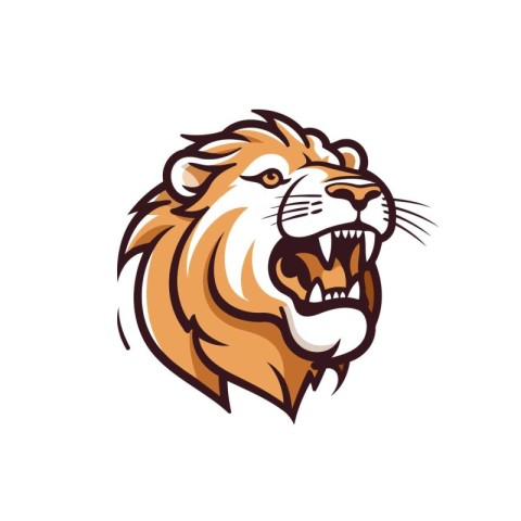 Lion head mascot. Vector illustration of lion head mascot for sp