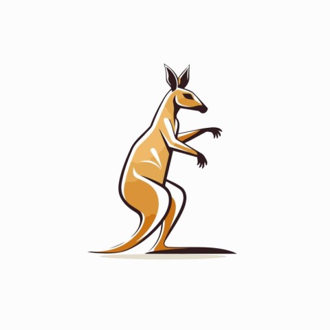 Kangaroo logo design vector template. Kangaroo icon vector illus