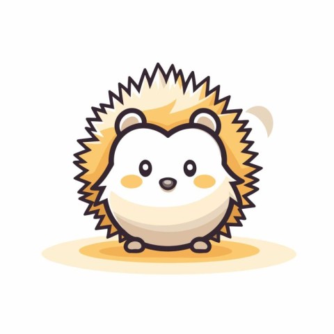 Cute hedgehog vector illustration. Cute hedgehog cartoon charact