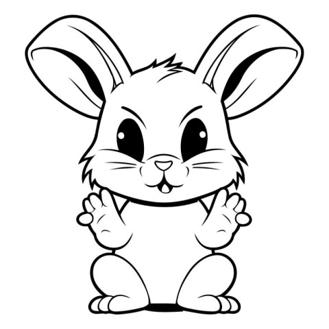 Rabbit Cartoon Mascot Character Illustration Isolated on white