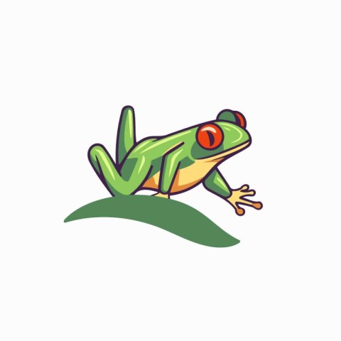 Frog icon. Vector illustration isolated on white background. Car