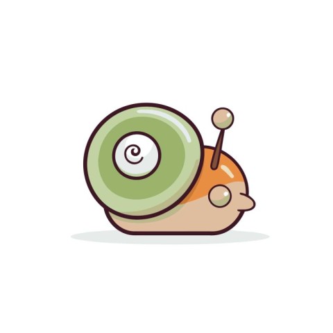 Snail vector icon. Cartoon illustration of snail vector icon for