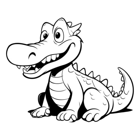 Crocodile Cartoon Mascot Character - Coloring Book