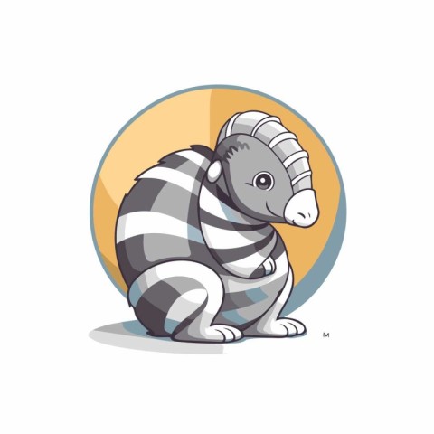 Cute zebra. Vector illustration of a cute zebra.