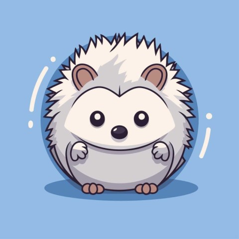 Cute hedgehog cartoon vector illustration. Cute hedgehog icon.