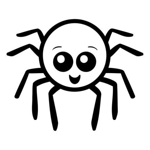 Spider icon. Outline spider vector icon for web design isolated