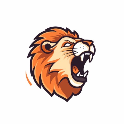 Lion head mascot. Vector illustration of lion head mascot for sp