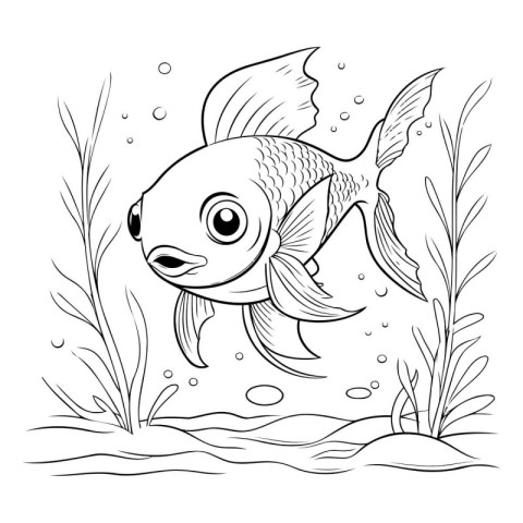 Coloring book for adult and older children. Coloring page with c