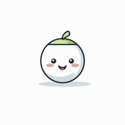 Cute fruit icon. Vector illustration. flat design. Cartoon style