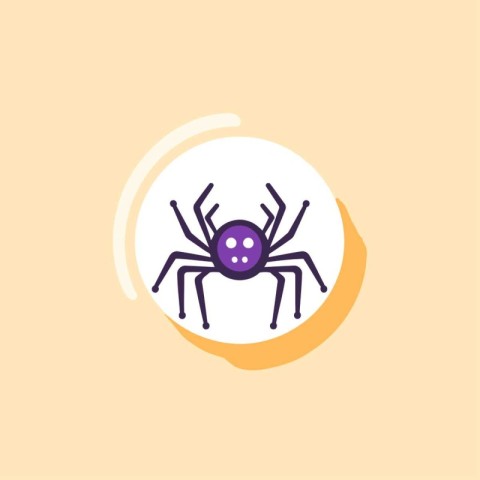 Spider flat icon. Vector illustration. eps 10. Halloween symbol