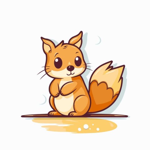 Cute squirrel. Vector illustration of a squirrel. Cartoon charac