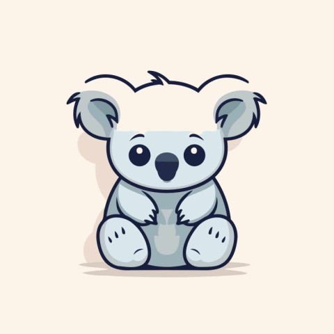 Cute koala cartoon animal vector. eps 10. Vector illustration.