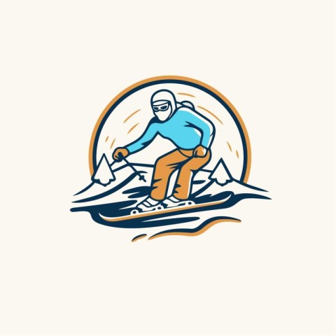 Snowboarder logo design. Snowboarder logo design. Vector illustr