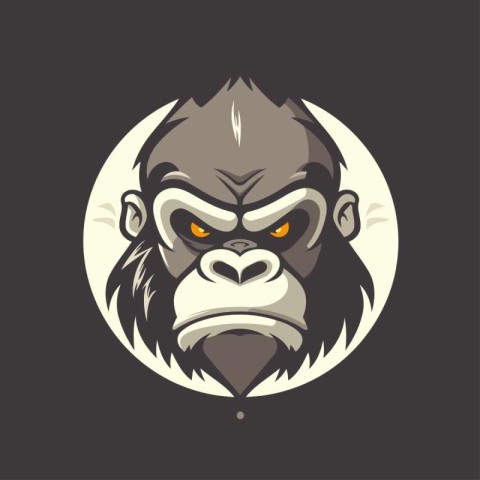 Gorilla head mascot. Vector illustration of gorilla head mascot