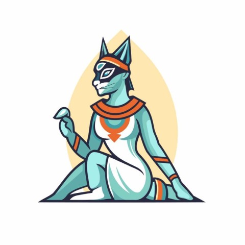 Egyptian god pharaoh. Vector illustration of Egyptian god pharao