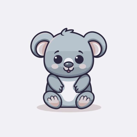 Cute koala cartoon vector illustration. Cute koala animal cartoo