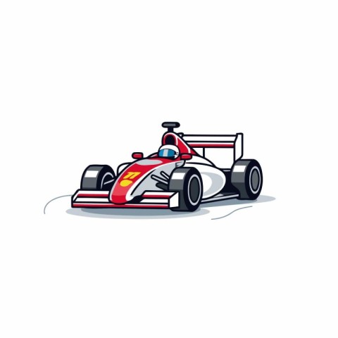 Racing car icon. Cartoon illustration of racing car vector icon