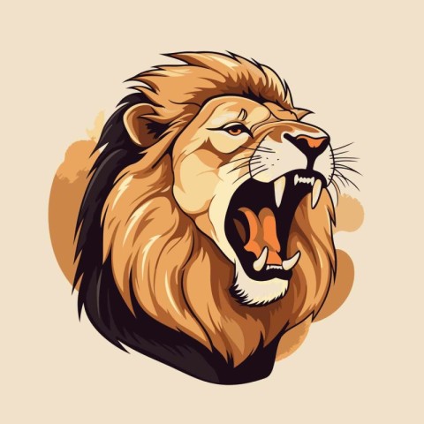 Lion head vector illustration. Lion head vector illustration iso