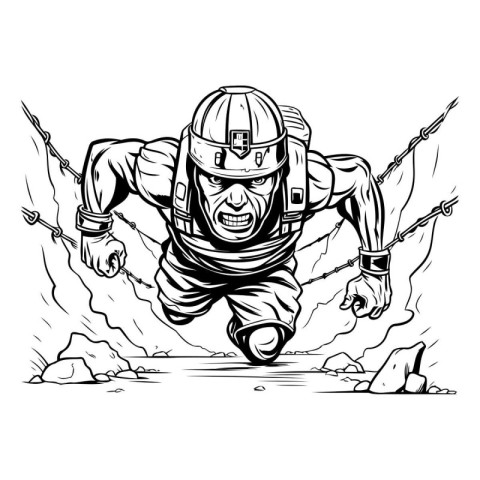 Mascot Illustration of a Mascot Character in a Spacesuit Flying