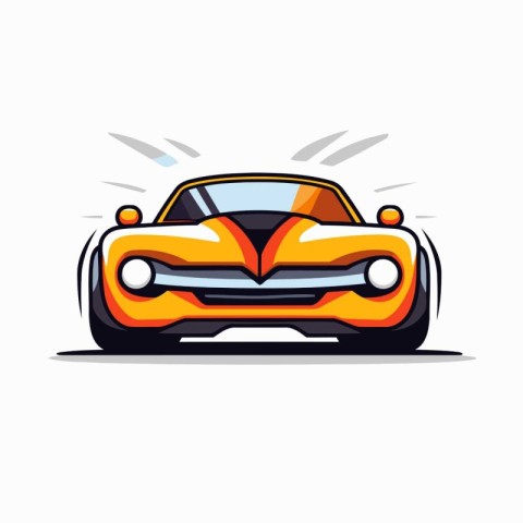 Vector illustration of sport car on white background. Sports car